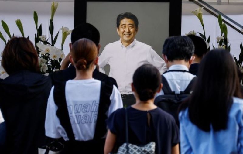 Mantan Perdana Menteri Jepang, Shinzo Abe, yang akan dimakamkan pada Selasa, 12 Juli 2022.