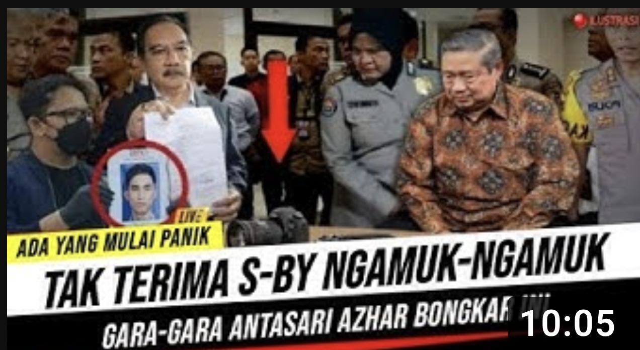 Thumbnail video yang mengatakan SBY panik dan mengamuk gegara Antasari Azhar/Tangkapan layar YouTube POLITIK NUSANTARA