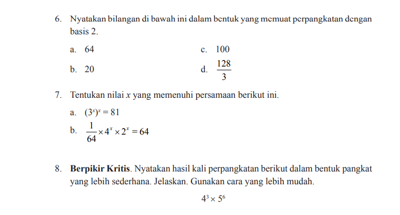 Kunci Jawaban Matematika Kelas Halaman Latihan Perkalian Pada