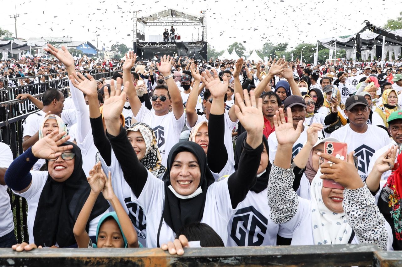 Tak Terbendung, Lautan Cinta Rakyat Banten Dukung Ganjar Pranowo Presiden 2024./dok. IST