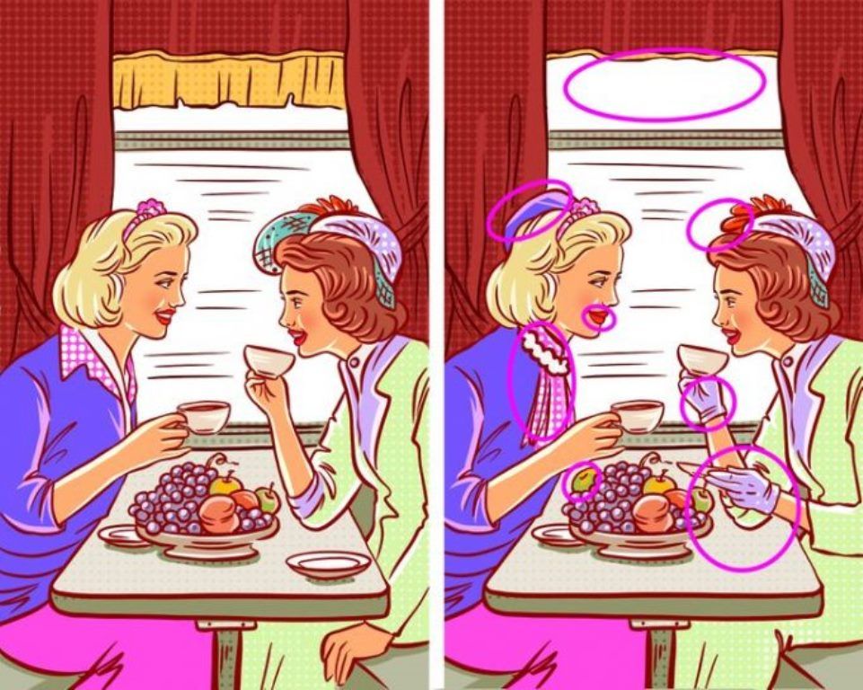 Tes IQ : Berapa Banyak Perbedaan Yang Anda Lihat Pada Gambar Dua Wanita Makan? Uji Kecepatan Anda Sekarang 