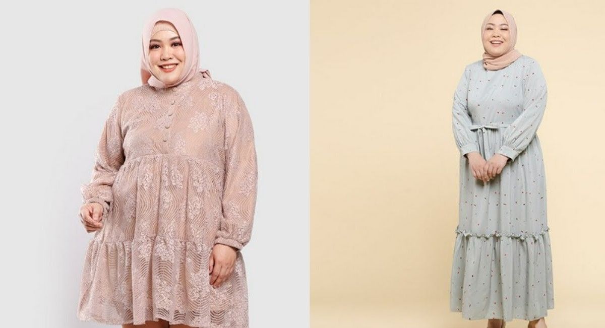 Model kebaya muslim modern untuk orang gemuk