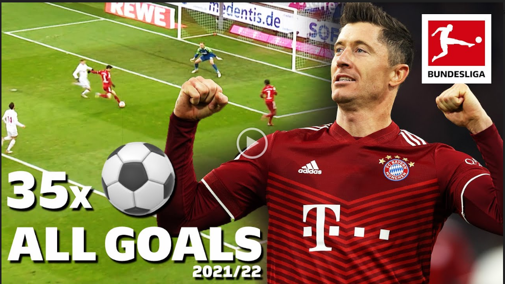 link video gol spektakuler Robert Lewandowski selama di Bayern Munchen dan profil lengkap calon mesin gol Barcelona.