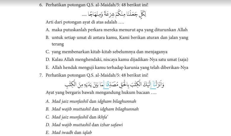 Soal Dan Kunci Jawaban PAI Dan Budi Pekerti Halaman 24-28 Kompetisi ...