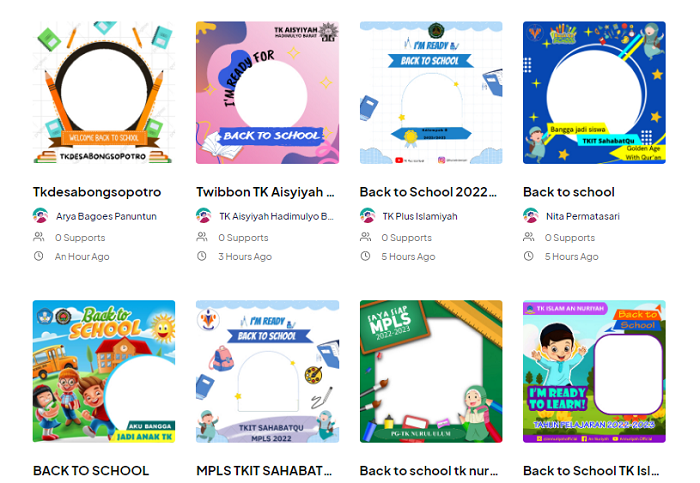 10 LINK Twibbon Back To School TK 2022-2023, Cara Membuat Twibbon ...