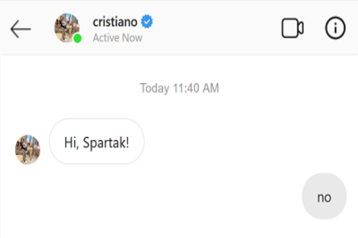 Meme Cristiano Ronaldo dan Spartak.