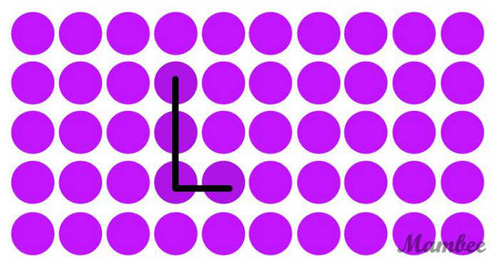 Jawaban dalam menemukan huruf yang tersembunyi di kumpulan titik dari Mambee. 