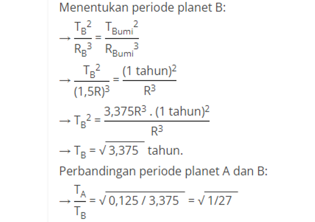 Kumpulan Contoh Soal Hukum Kepler 1, 2, 3 Dan Pembahasannya Terbaru ...