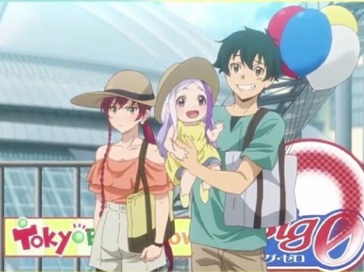 keluarga Maou Sadao dan Emi di Hataraku Maou Sama season 2