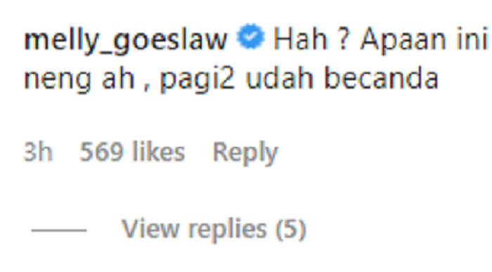 Unggahan Melly Goeslaw.