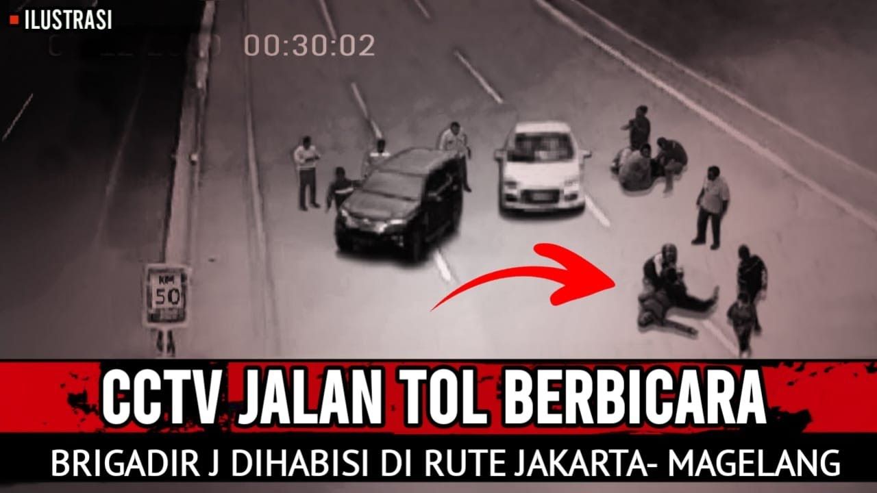 Thumbnail video viral yang berisi isu Brigadir J dihabisi di rute Jakarta-Magelang terungkap lewat CCTV jalan tol./ Tangkapan layar YouTube SKEMA POLITIK./
