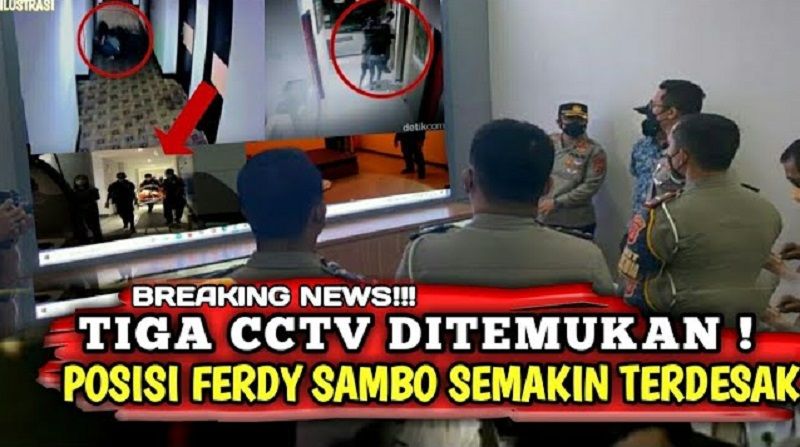 Thumbnail video yang mengabarkan tiga CCTV yang ditemukan soal kasus kematian Brigadir J membuat Irjen Ferdy Sambo semakin terpojok./ Tangkapan layar YouTube PAKDE TV./
