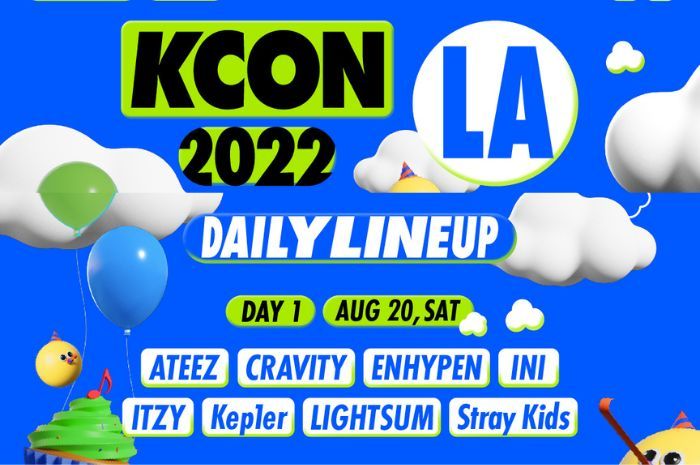 LINE UP DAY 1 KCON LA 2022 20 Agustus 2022, ATEEZ, CRAVITY, STRAY KIDS