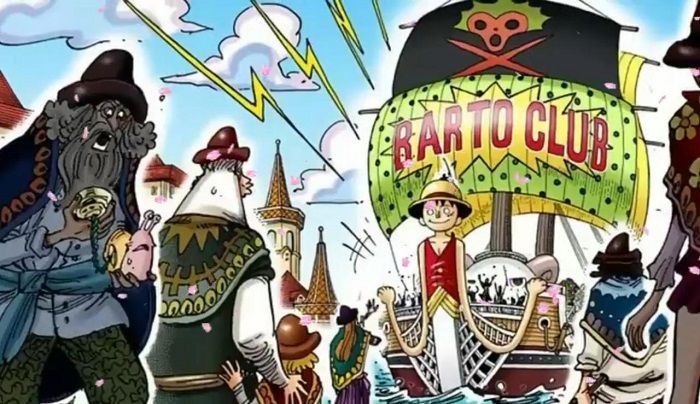 Kronologi insiden pembakaran bendera bajak laut Shanks oleh Bartolomeo hingga berimbas pada Luffy, spoiler One Piece Chapter 1054