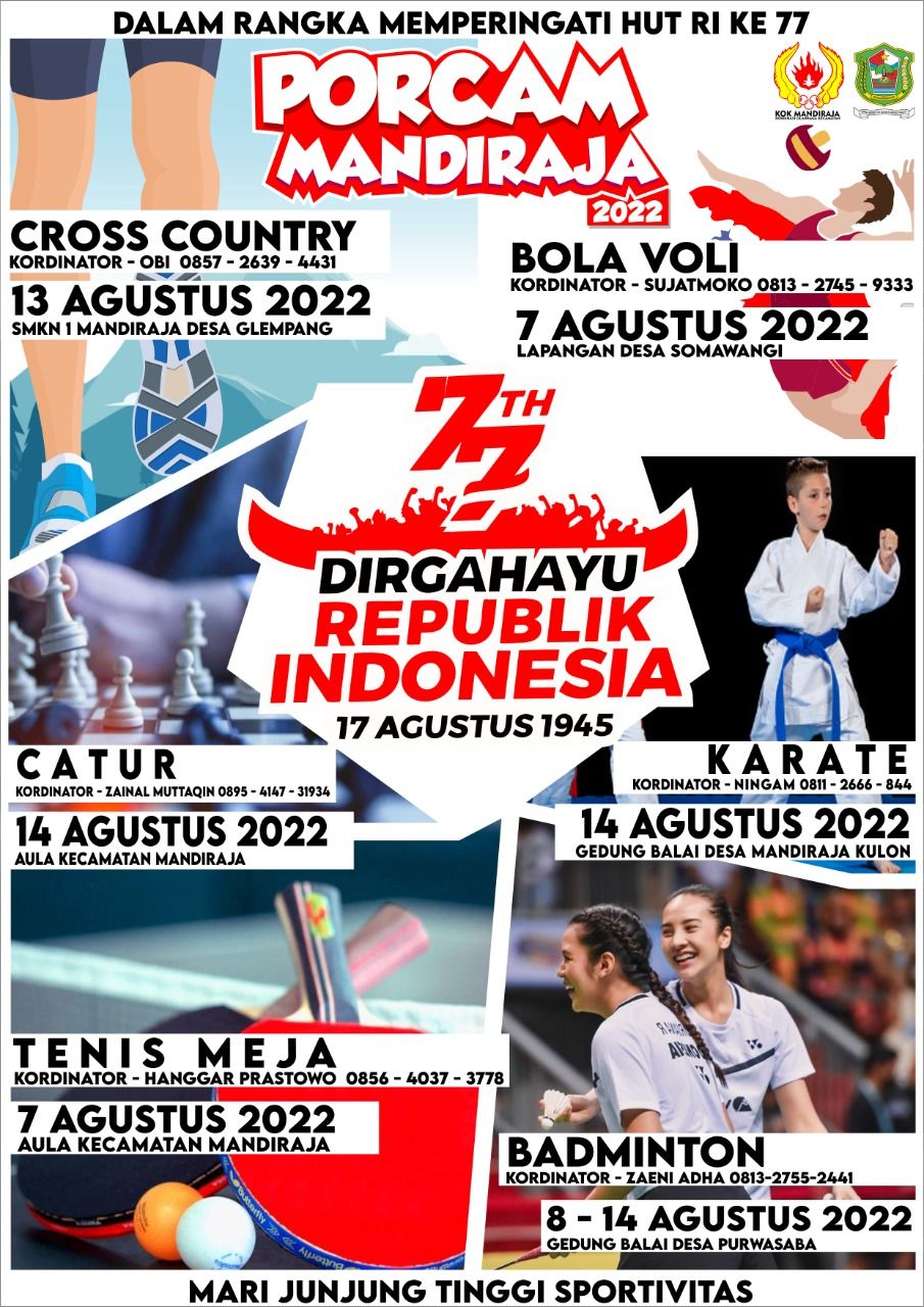 PORCAM Mandiraja 2022, Berikut Jadwal dan Agenda Kegiatan! Meriahkan HUT RI ke-77