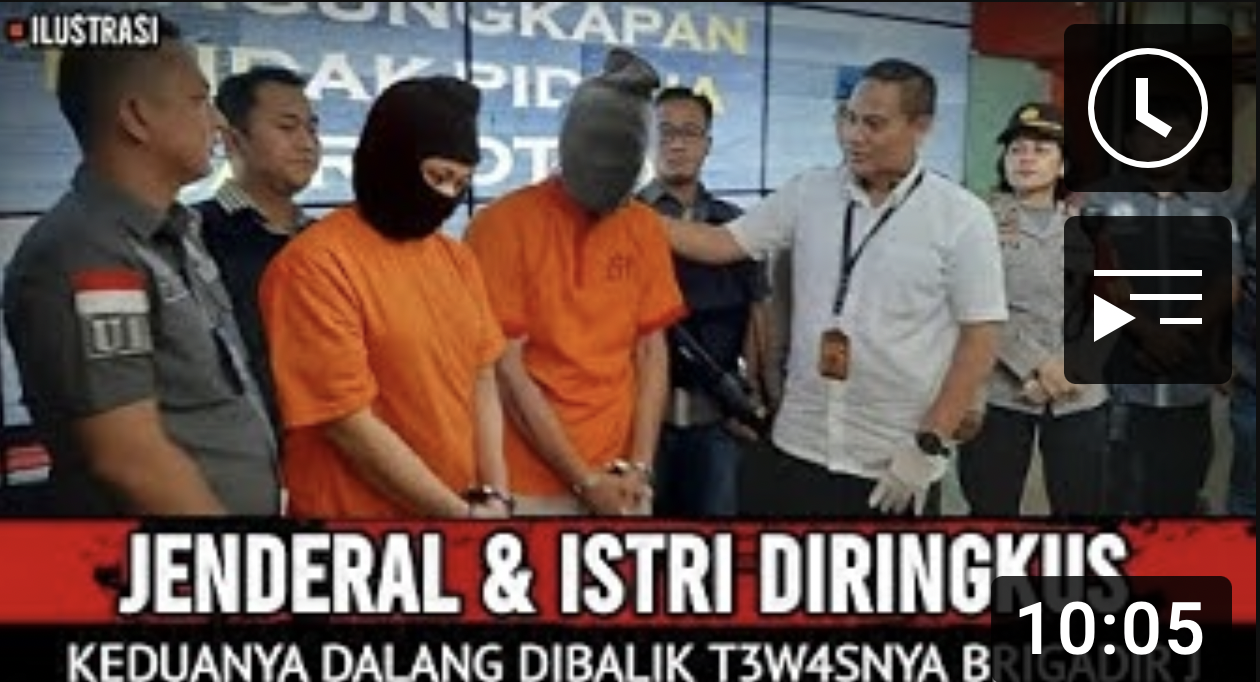 Thumbnail video yang mengatakan Irjen Ferdy Sambo dan istri ditangkap polisi