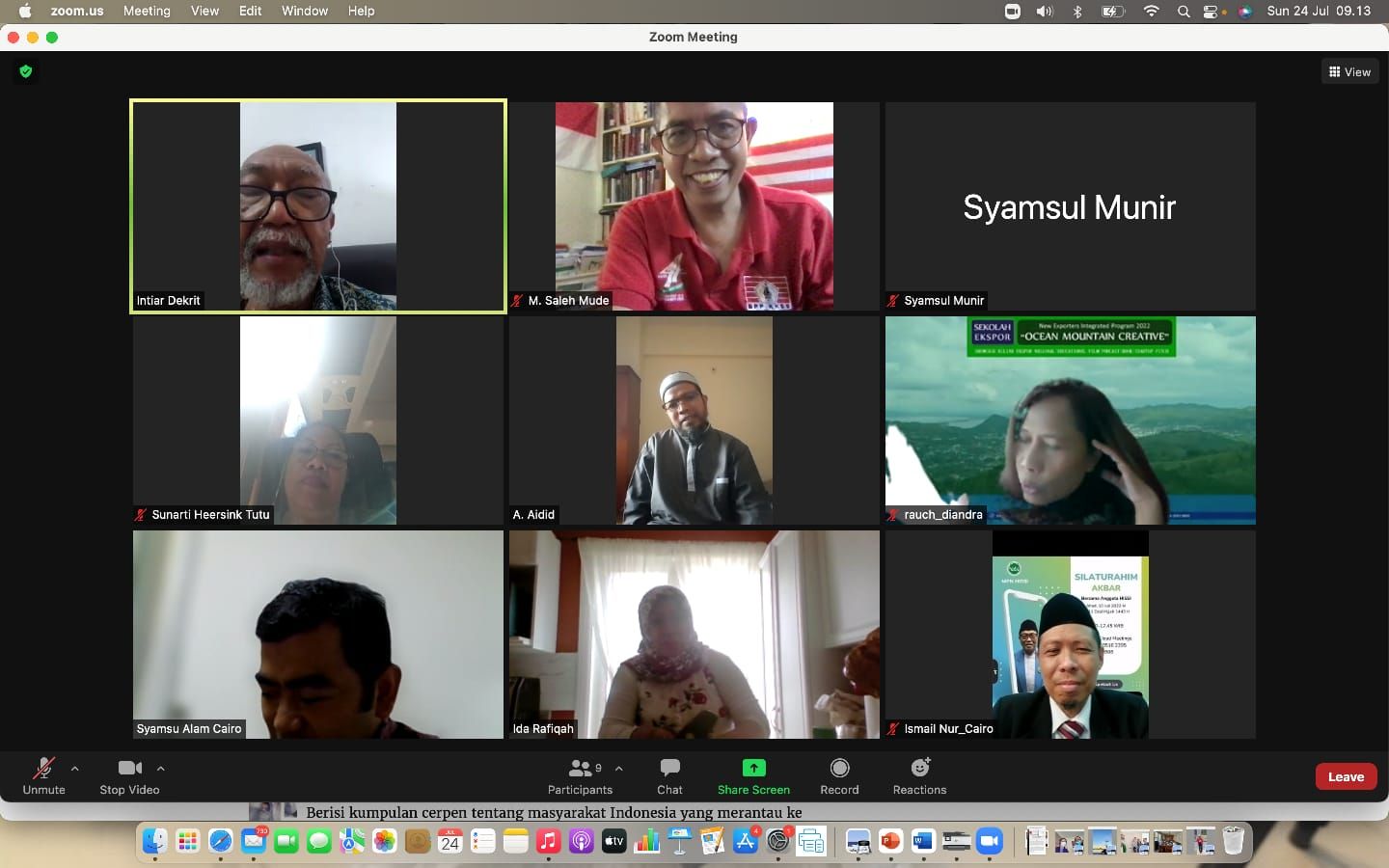 Suasana silaturahmi dan dialog secara daring via Zoom yang diikuti oleh diaspora Indonesia asal Sulsel