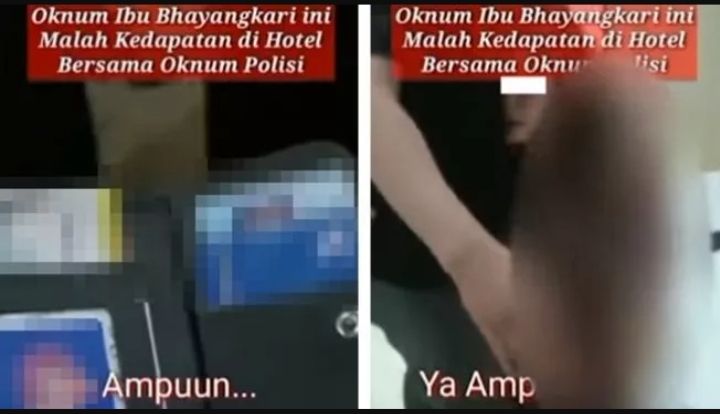 Beredar Video Diduga Ibu Bhayangkari 'Ngamar' Bareng Oknum Polisi, yang Ternyata Rekan Kerja Sang Suami