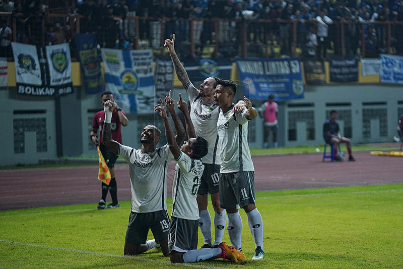 Selebrasi pemain Persib