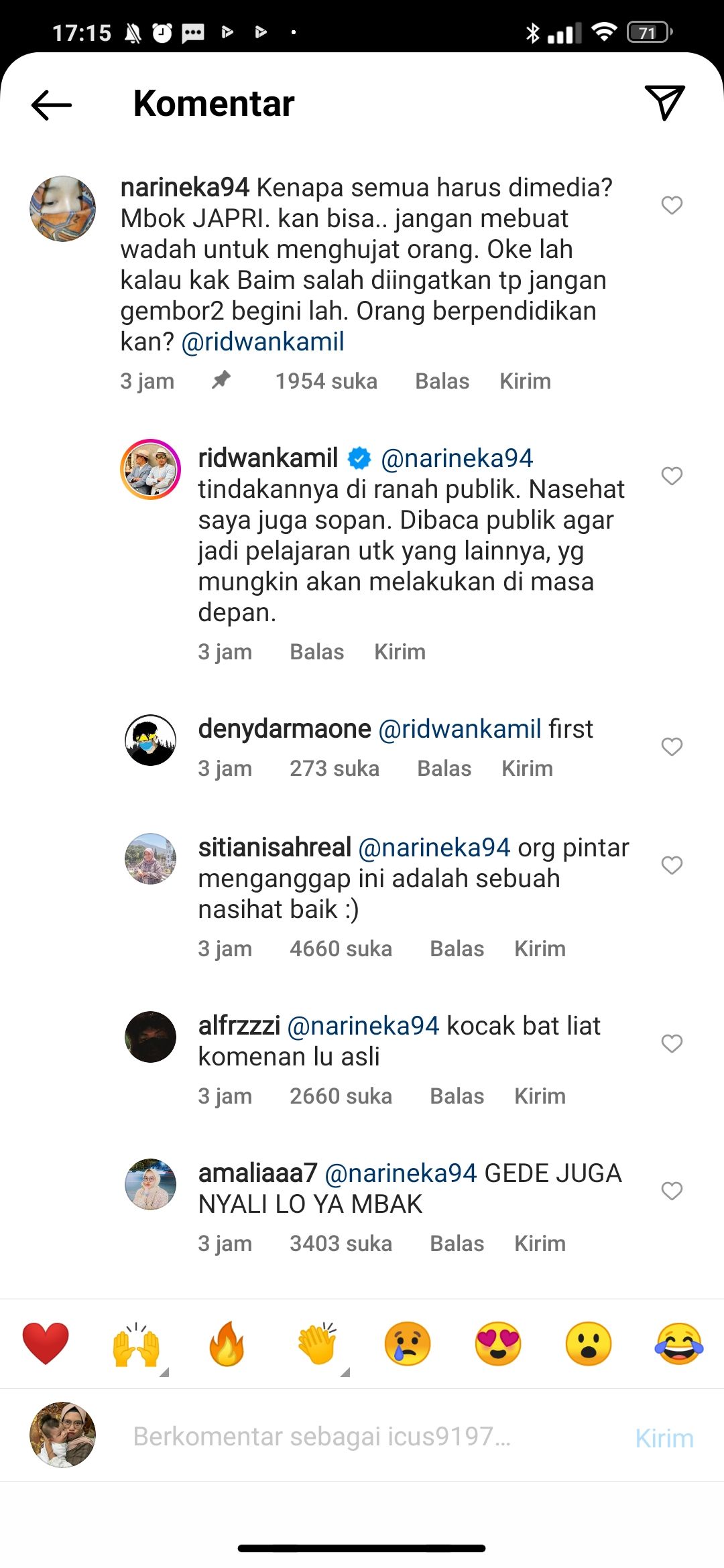 Tanggapan Ridwan Kamil. 