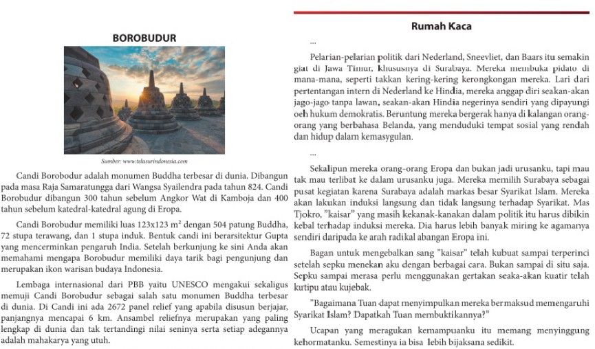 Pembahasan soal untuk mata pelajaran bahasa Indonesia kelas 12 halaman 56