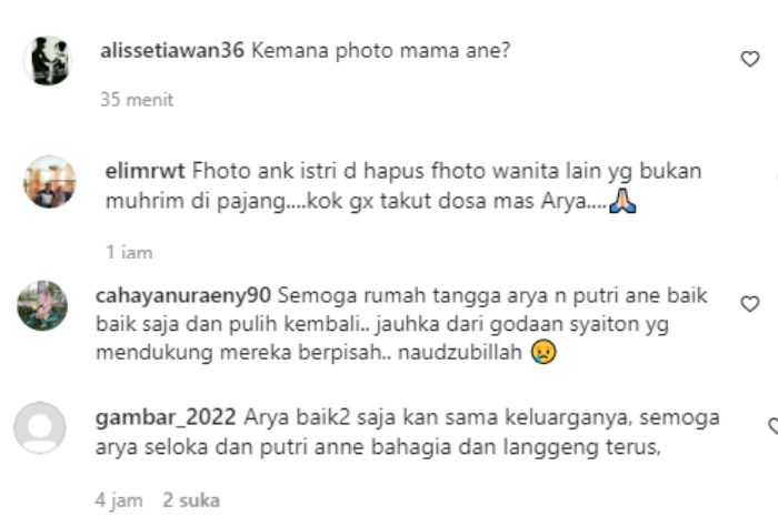 Arya Saloka hanya menyisakan foto Amanda Manopo usai diduga menghapus foto Putri Anne di akun Instagramnya.*