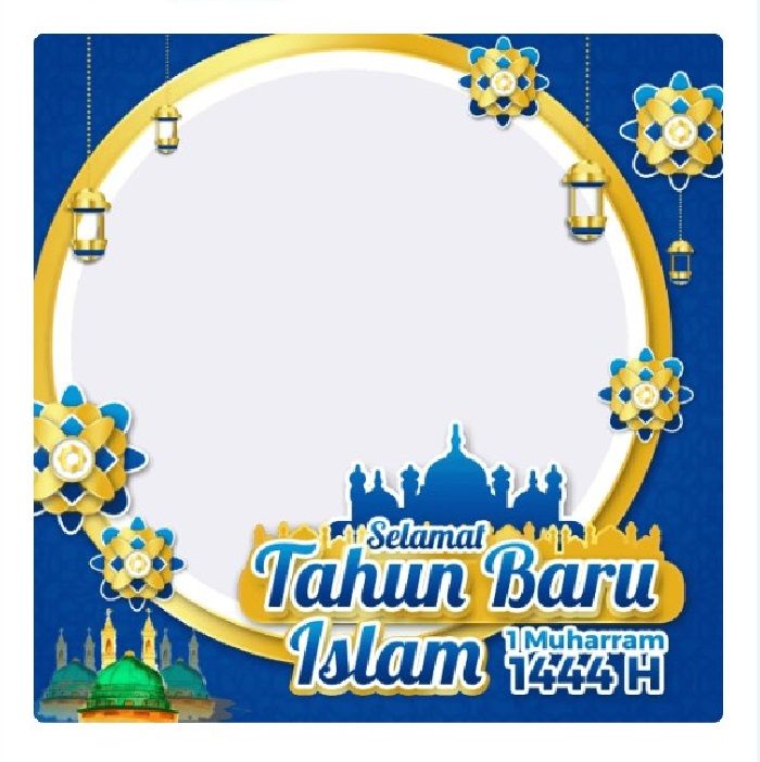 Download 18 Bingkai Foto Tema Tahun Baru Islam 1444 H Desain Islami dan
