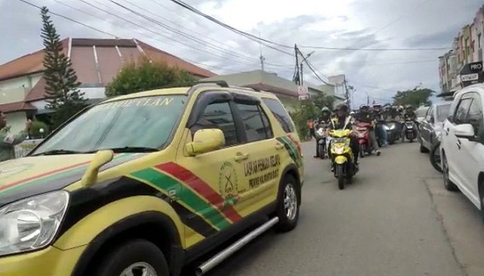 Ribuan pasukan dari Laskar Pemuda Melayu Kalimantan Barat menggelar pawai akbar kendaraan bermotor 