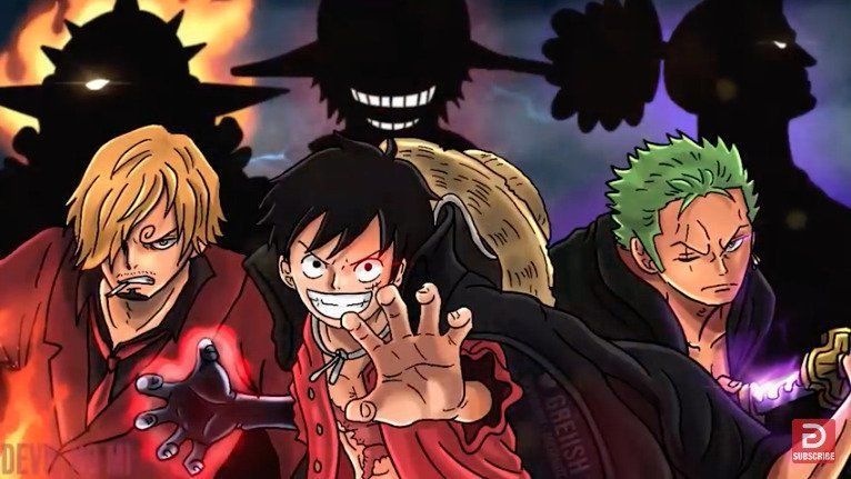 One Piece: para rival kru Topi Jerami, Luffy, Zoro dan Sanji.