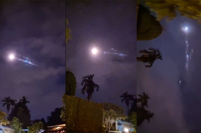 Viral Video Penampakan Roket China Melintas Di Langit Malaysia Hingga Menghantam di Kalimantan
