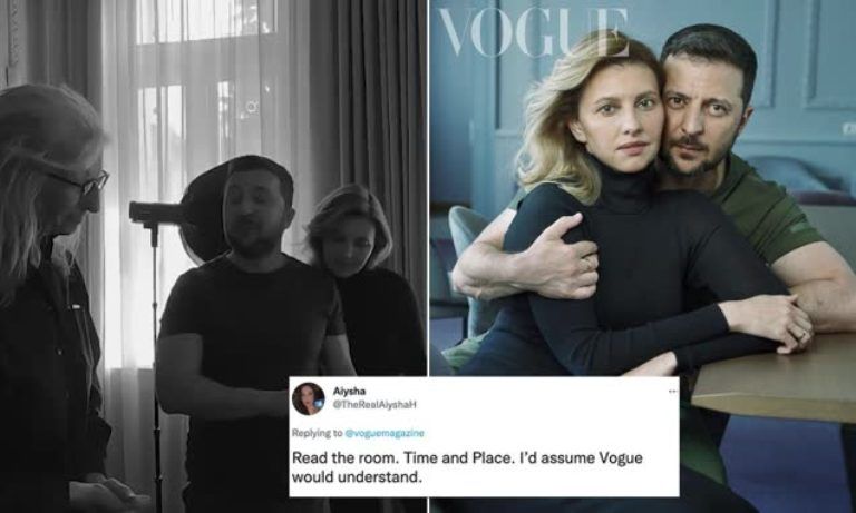 Sempatkan Diri Jadi Cover Vogue Saat Perang, Zelensky dan First Lady Ukraina Zelenska Picu Perdebatan Politisi Amerika//Olah foto kolase Instagram thumbnail Twitter DailyMail