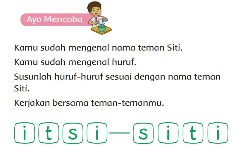 Kunci Jawaban Buku Tematik Tema 1 Kelas 1 SD Halaman 30 Subtema 1 ...