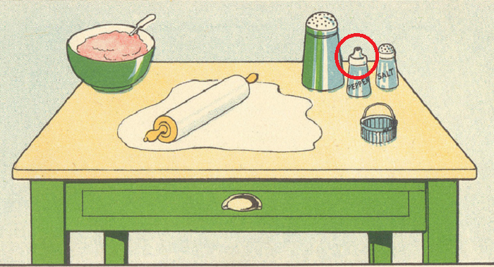 Jawaban tes fokus dalam menemukan kesalahan fatal ada gambar meja di dapur dari Educadores Live. 