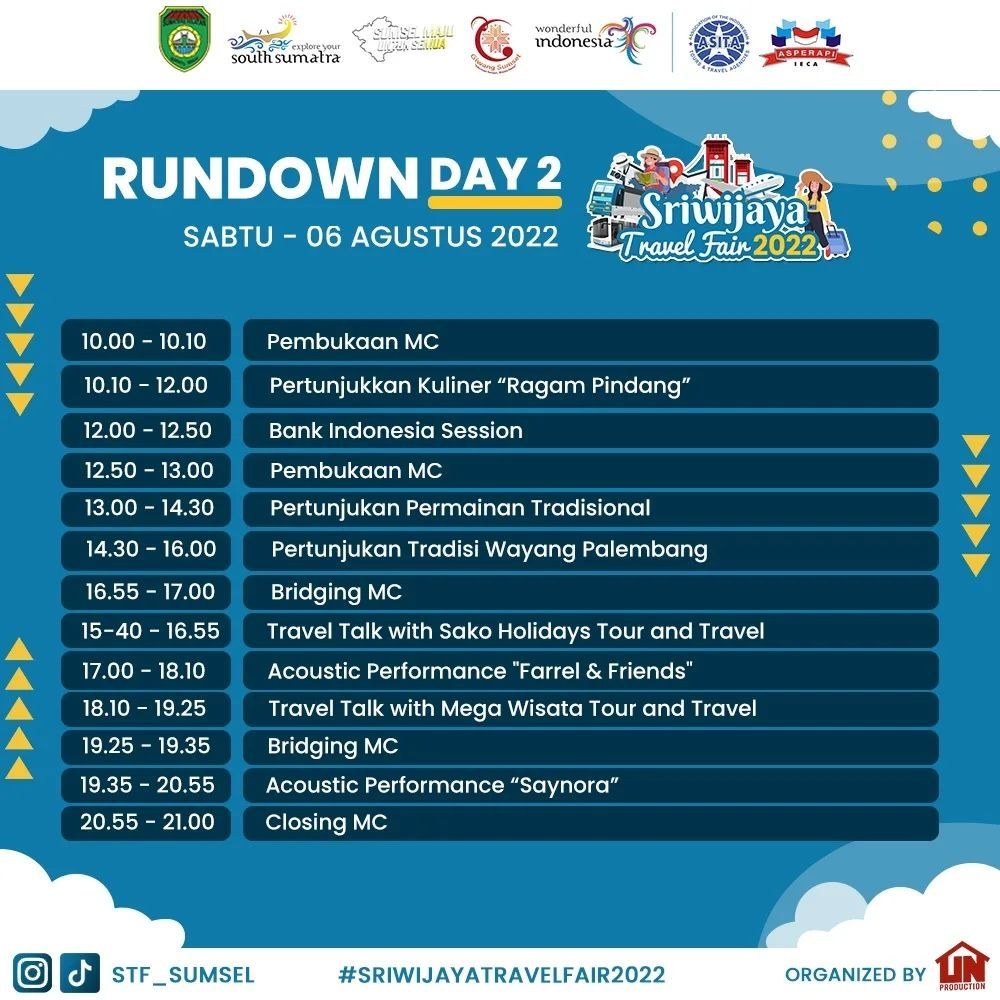 Rundown day 2 Sriwijaya Travel Fair 2022