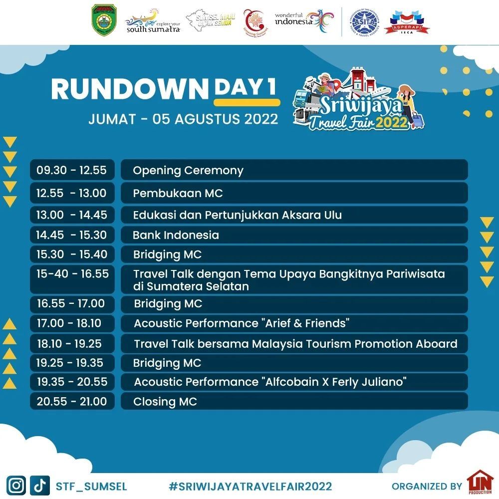Rundown day 1 Sriwijaya Travel Fair 2022
