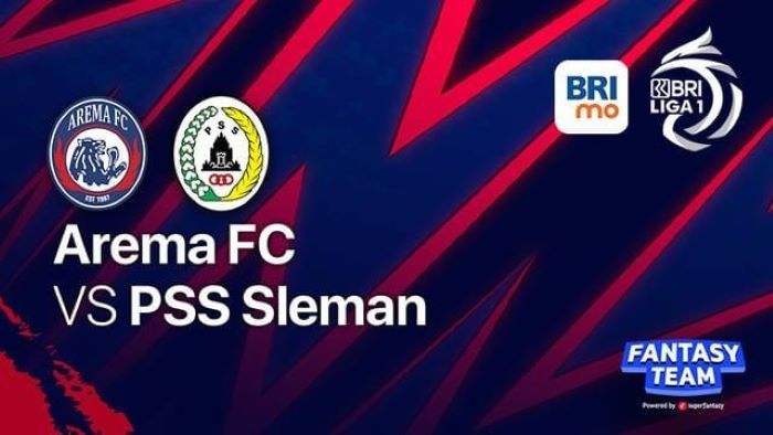 Link live streaming Arema FC vs PSS Sleman, BRI Liga 1, malam ini pukul 20:30 WIB.