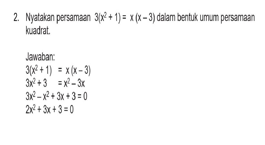 Latihan Soal Ulangan Harian Pas Matematika Smp Mts Persamaan Kuadrat