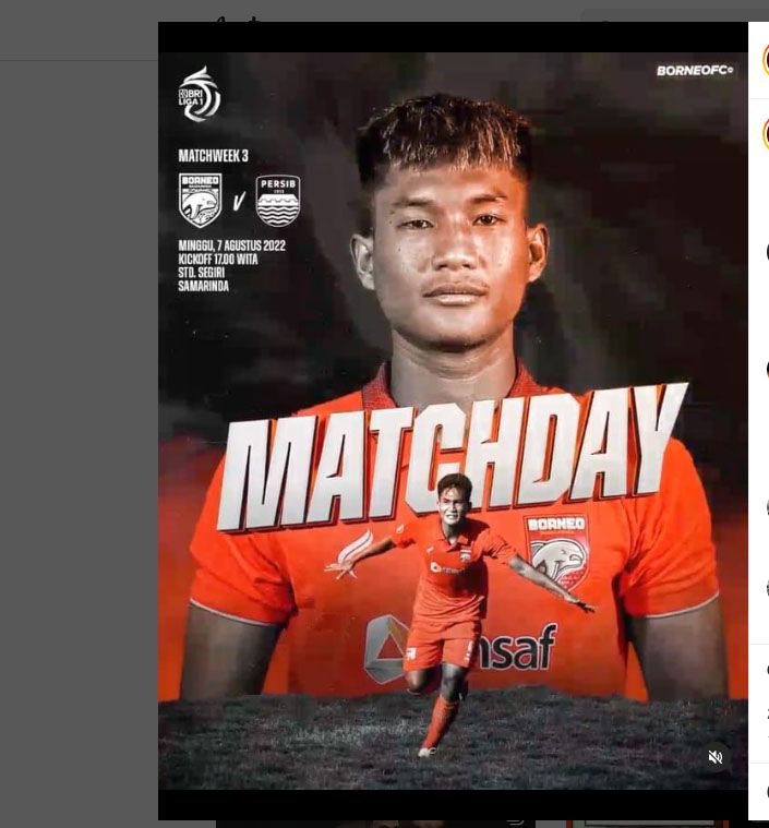 Link Live Streaming Laga BRI Liga 1 Bigmatch Borneo FC vs Persib Bandung Saksikan Malam Hari Ini