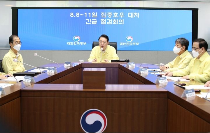 Curah Hujan Tertinggi dalam 80 Tahun, Presiden Korea Selatan Yoon Seok Yeol Gelar Rapat Darurat