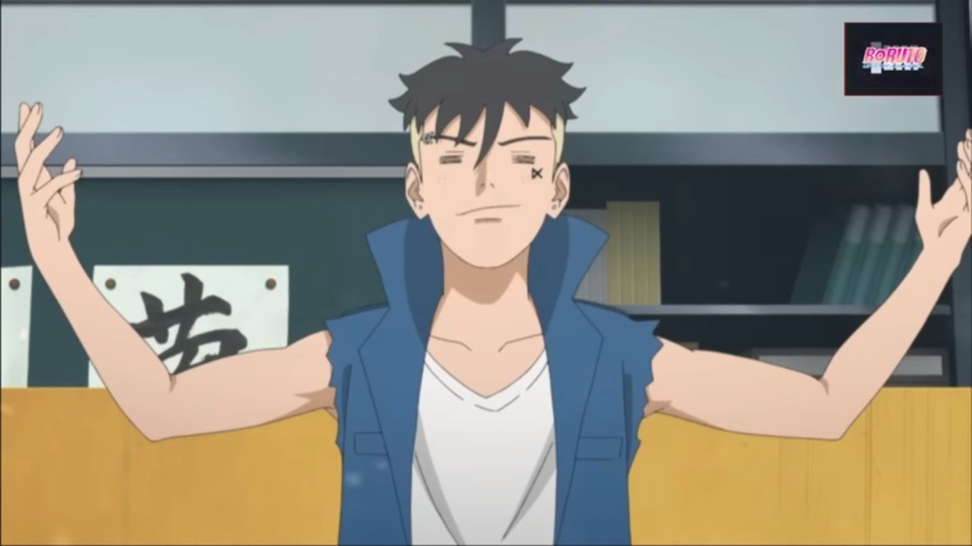 Tangkap layar salah satu adegan dalam Boruto episode 261 yang menunjukkan betapa Kawaki menyayangi Naruto.