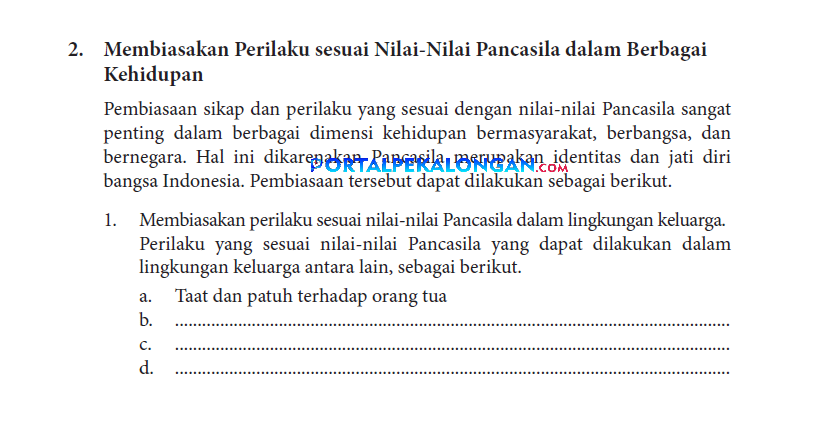 Membiasakan Perilaku Sesuai Nilai nilai Pancasila Dalam Lingkungan Keluarga