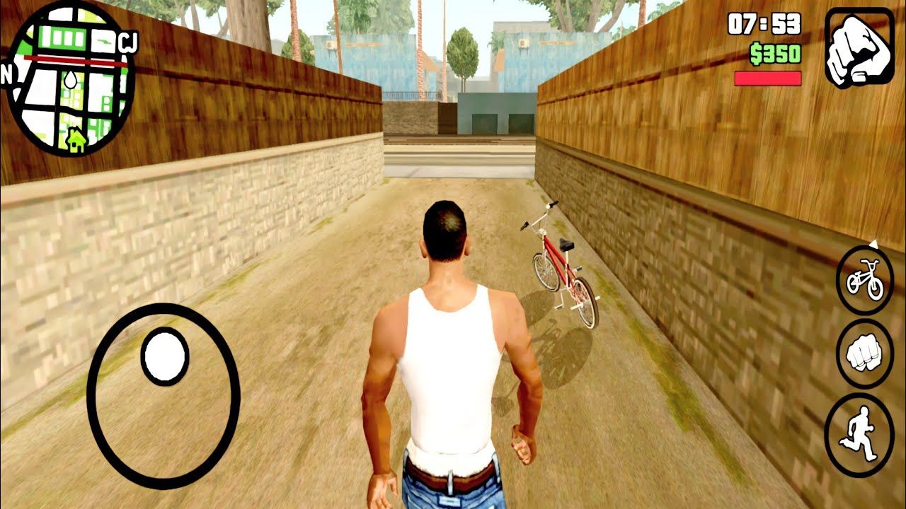 Gameplay GTA San Andreas di Android.