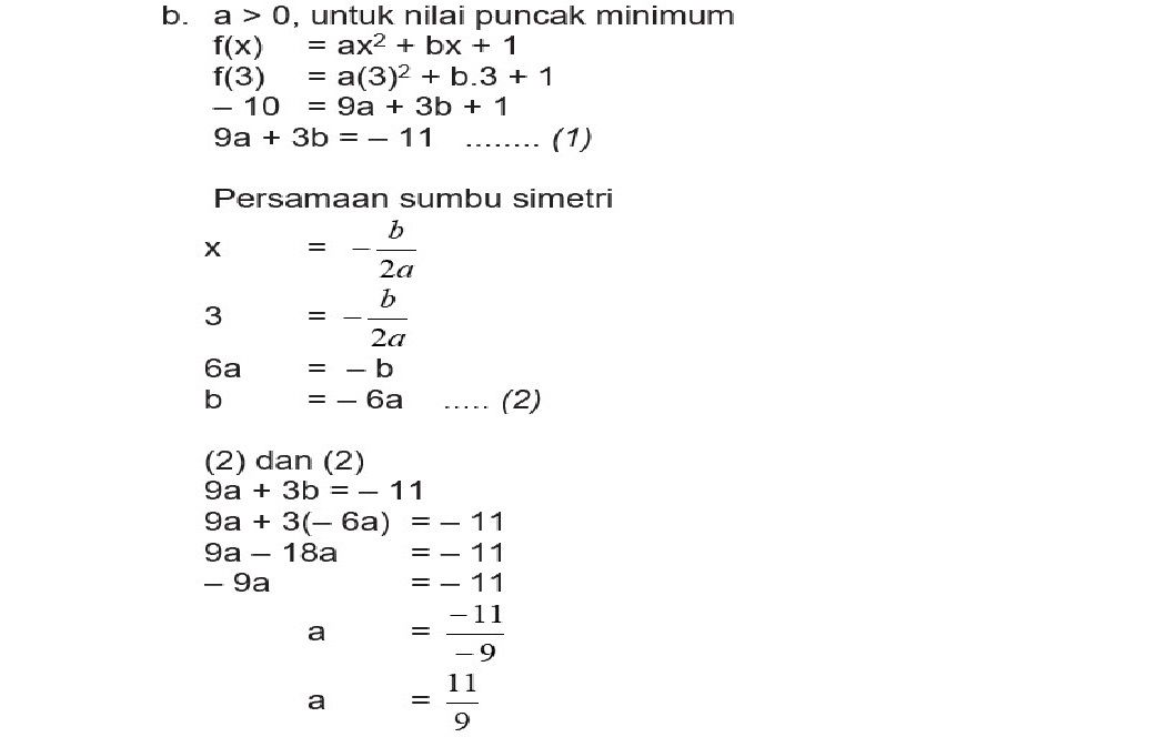 Pembahasan Soal Matematika SMP MTS Kelas 9:Fungsi Kuadrat Dan Kunci ...