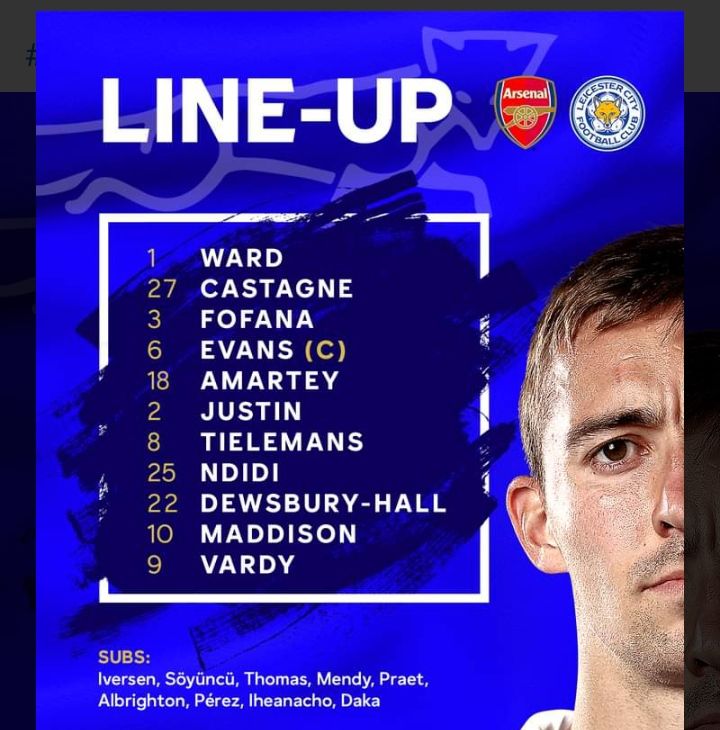 Line up Leicester city