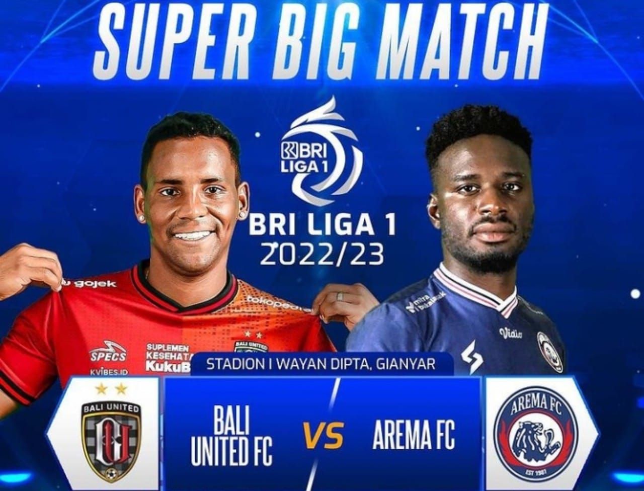 Link live streaming BRI Liga 1 antara Bali United vs Arema FC, Sabtu 13 Agustus 2022