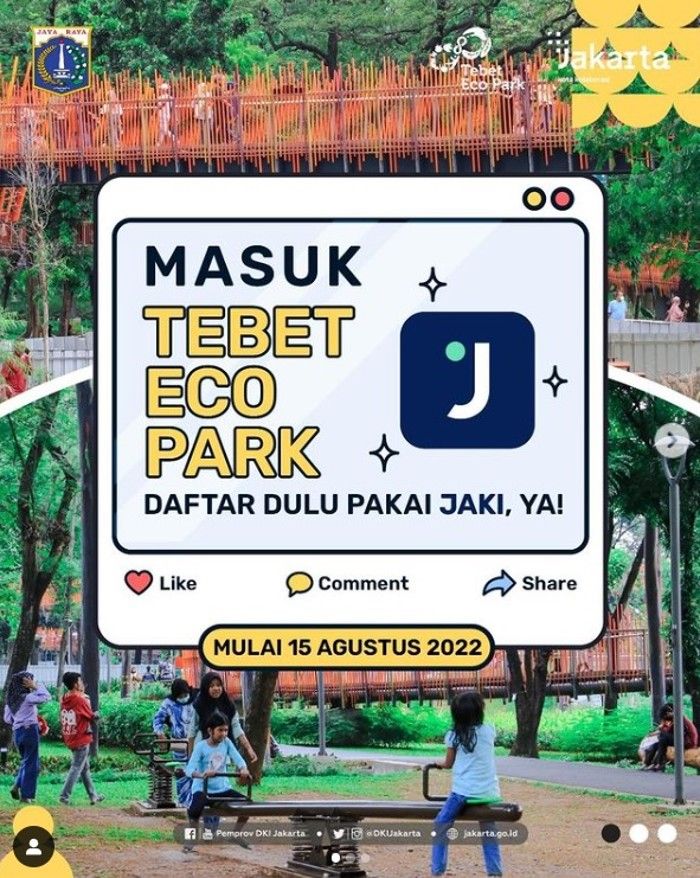Tebet Eco Park Kembali Dibuka Senin, 15 Agustus 2022