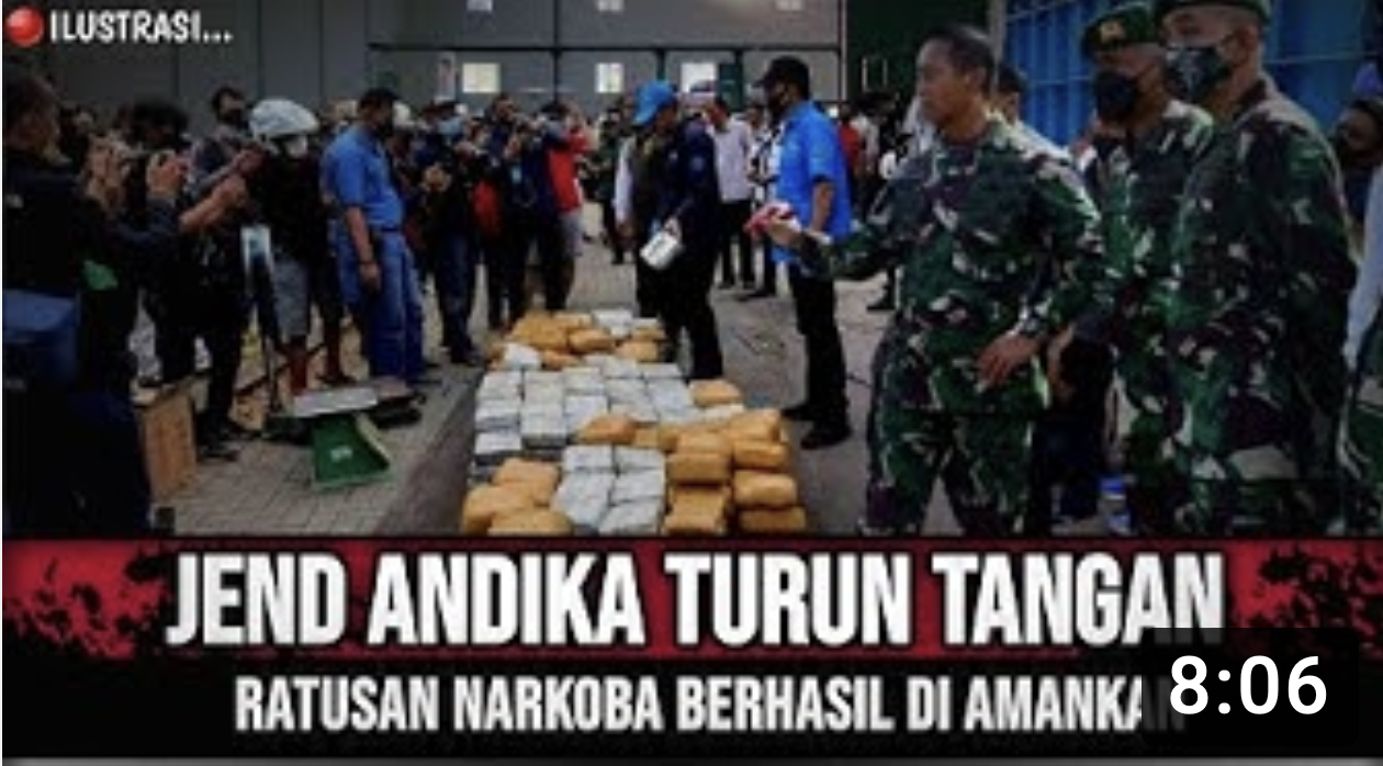 Thumbnail video yang mengatakan Jenderal Andika Perkasa ikut turun gunung sita narkoba milik Ferdy Sambo
