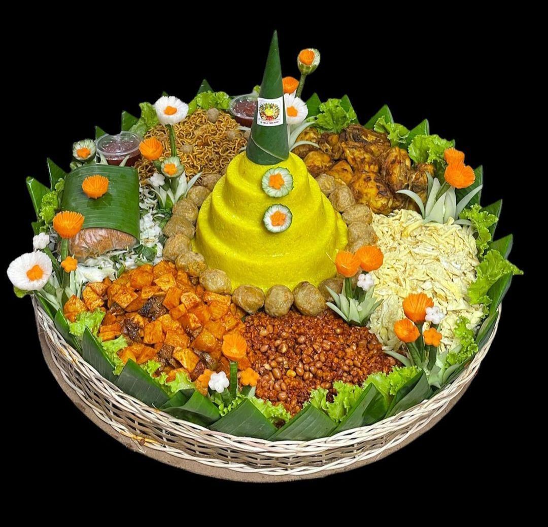 Kumpulan Aneka Tumpeng Dengan Alas Daun Pisang Cocok Untuk Ide Lomba