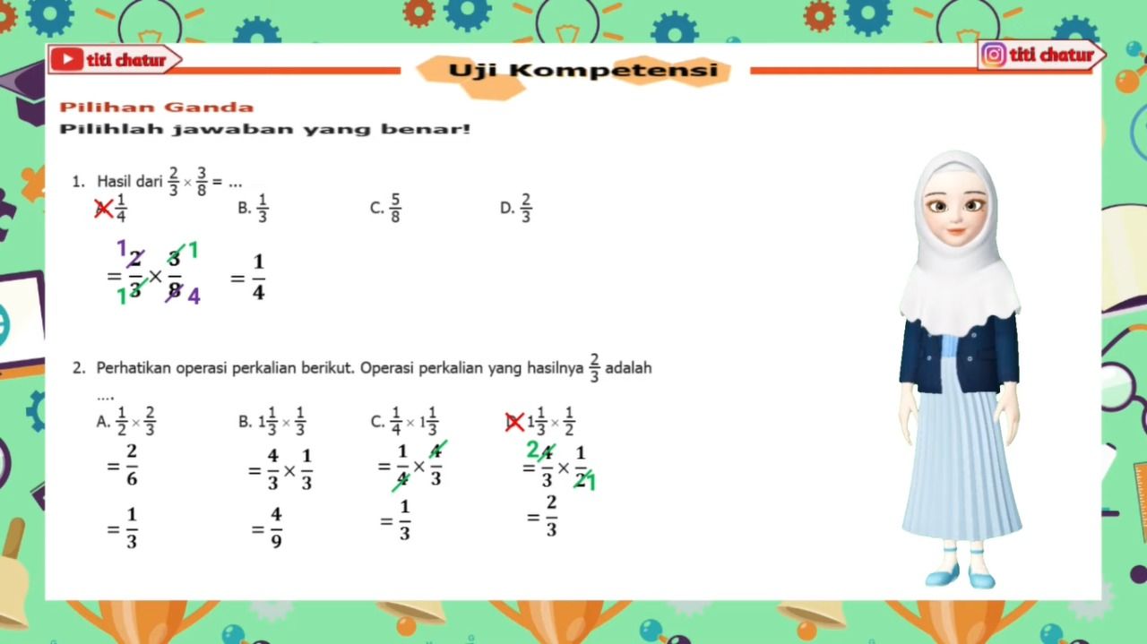 Kunci jawaban matematika dan penjelasan lengkap dari Buku Senang Belajar Matematika Kelas 5 SD pada halaman 43-44