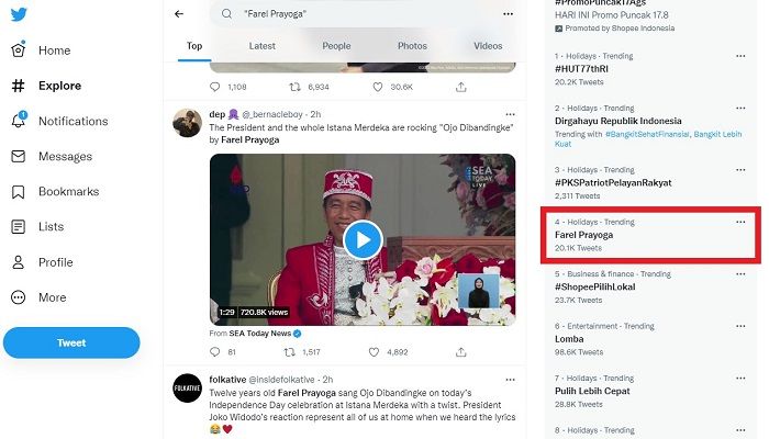 Farel Prayoga, Penyanyi Cilik yang Sukses bikin Ibu Negara Iriana Jokowi Joget Tipis-Tipis trending Twitter